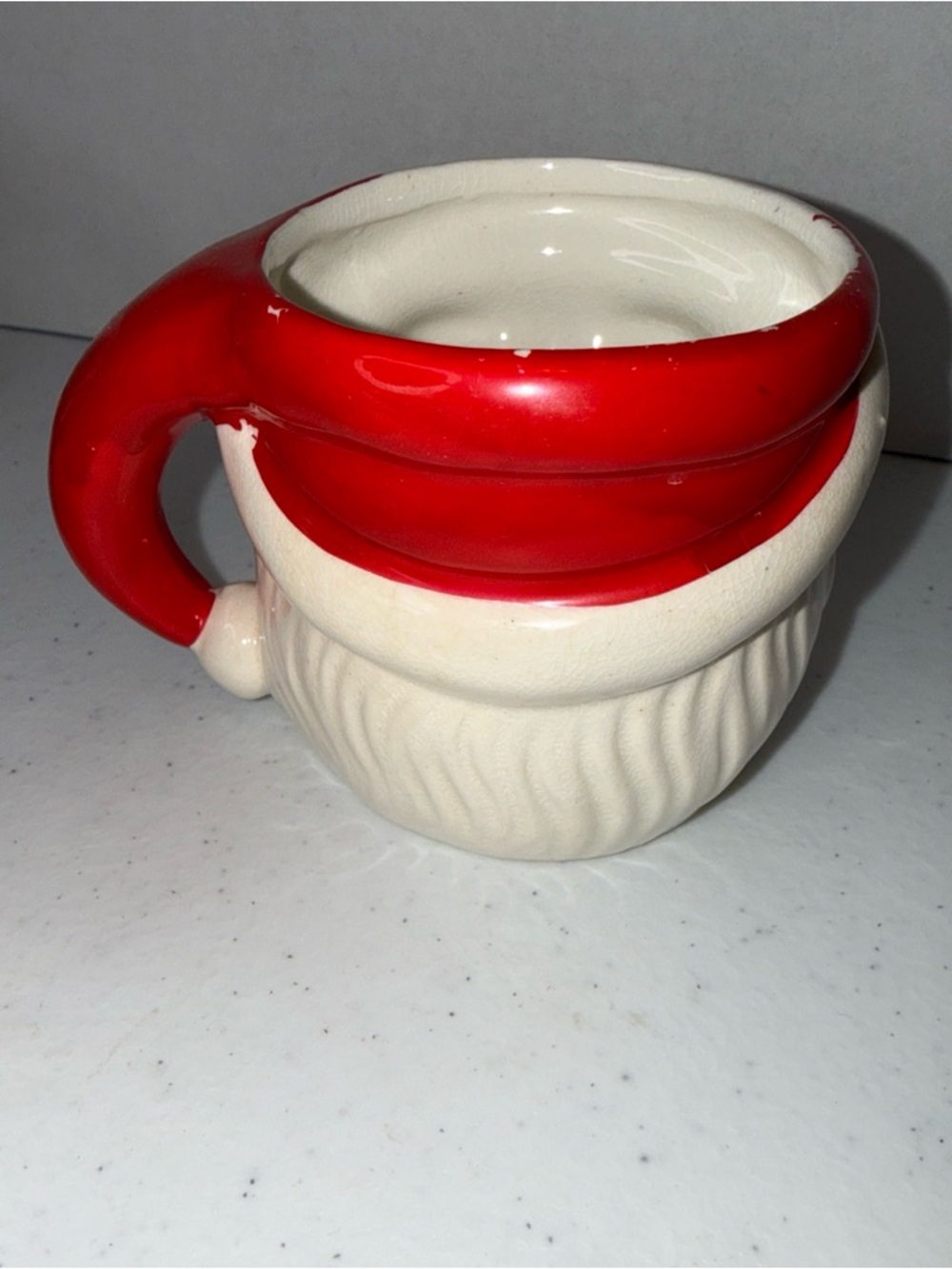 3” Japan made Santa Claus Ceramic Mug - Red and White Holiday Cup set of 4 - Picture 10 of 16
